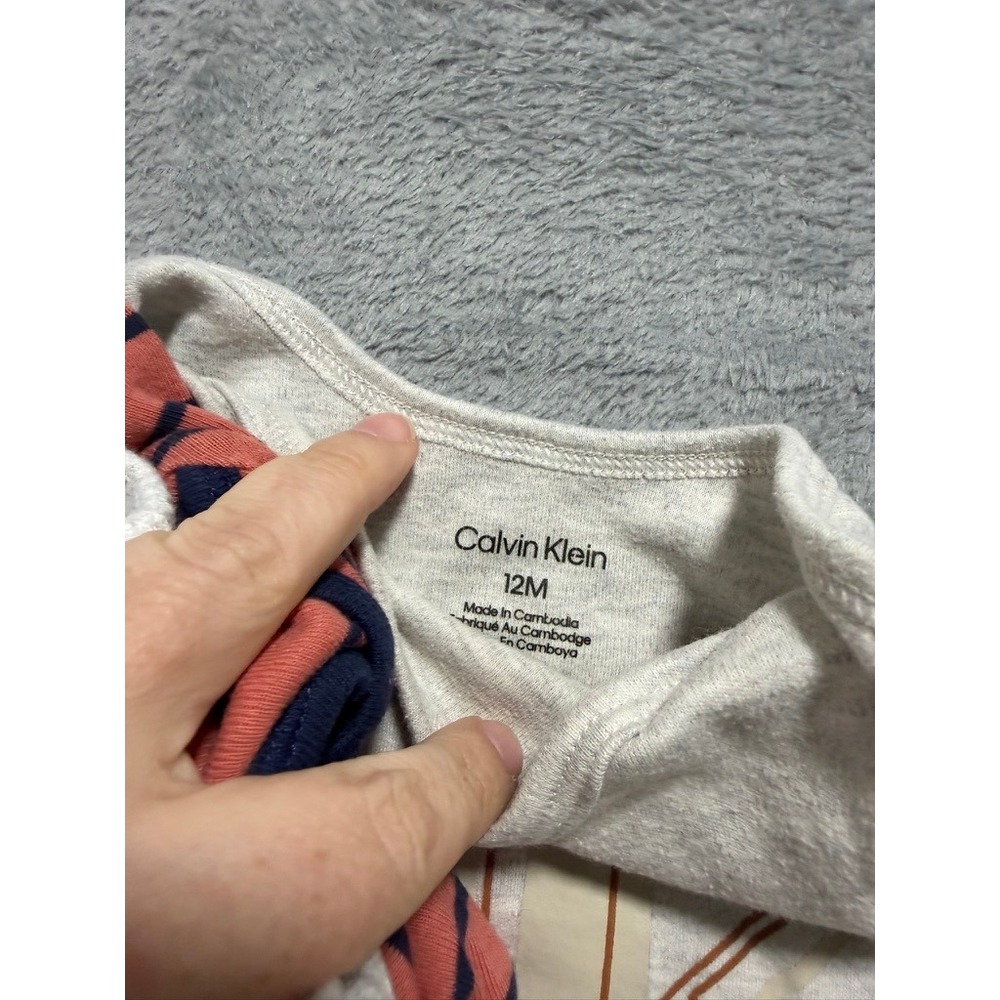 Baby Boy Clothes Bundle 12M Carters Calvin Klein Little Planet 7pc Set Bodysuits - Picture 10 of 10